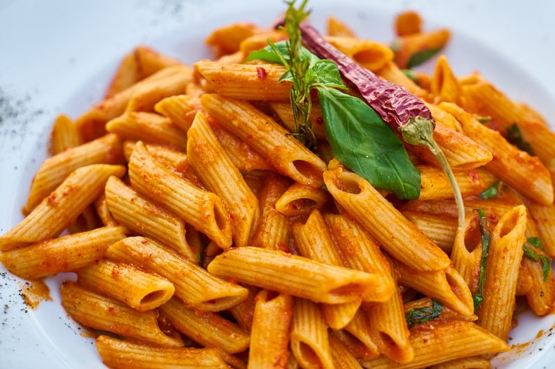 Penne Arrabbiata spicy tomato pasta at Marcos