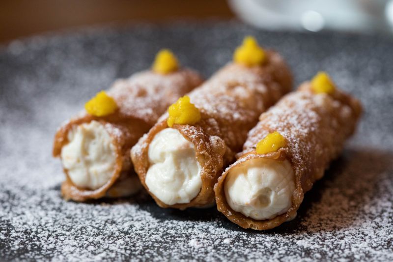Cannoli dessert at Marcos Italian restaurant Marco Island